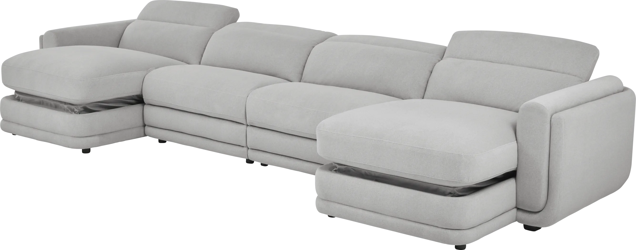 Dillon Smoke 4 Pc Dual Power Reclining Sectional - Image 5