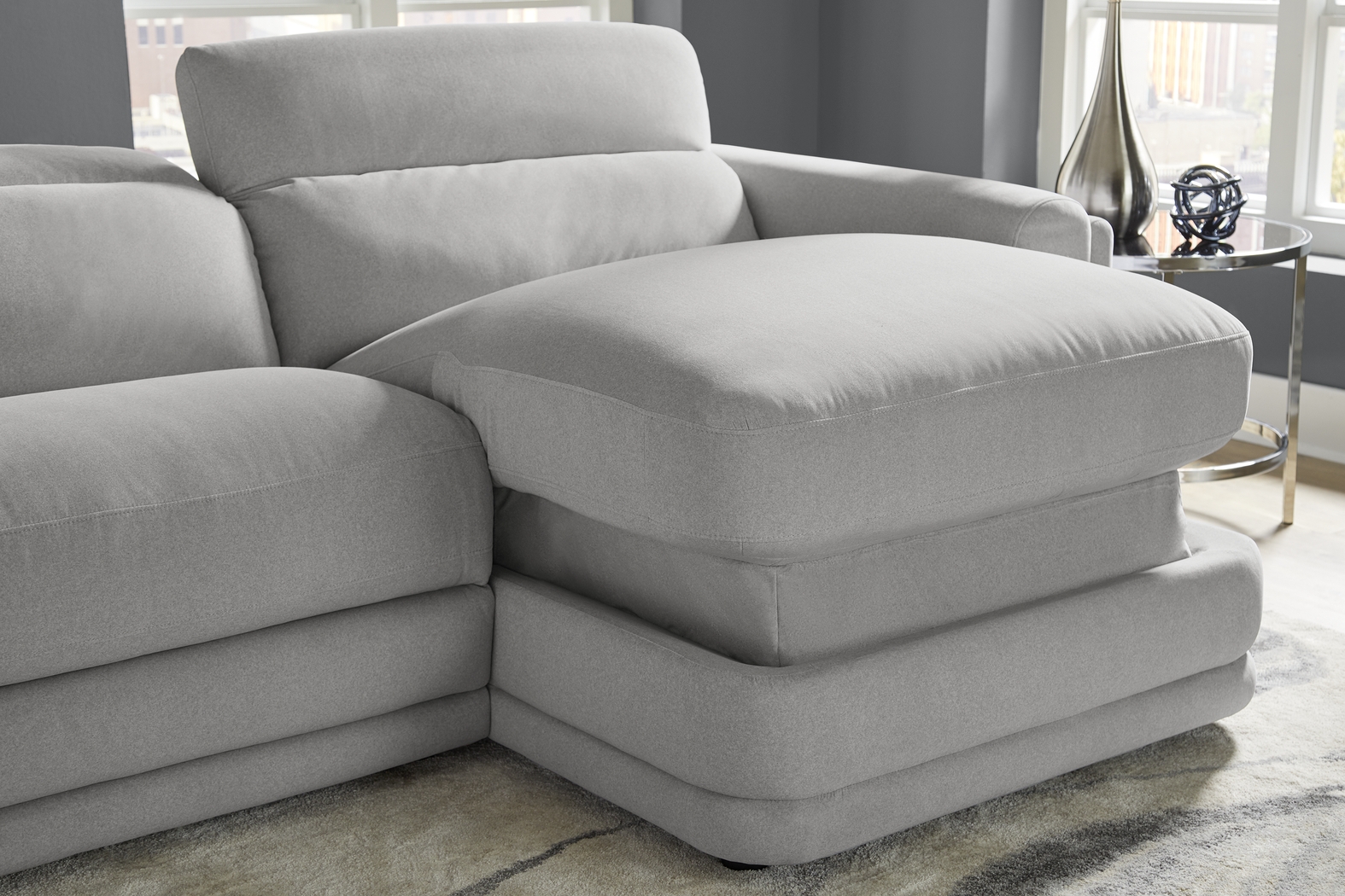 Dillon Smoke 4 Pc Dual Power Reclining Sectional - Thumbnail - Image 4