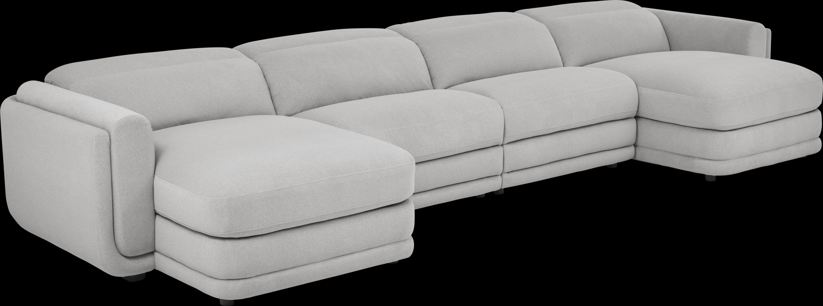 Dillon Smoke 4 Pc Dual Power Reclining Sectional - Thumbnail - Image 1