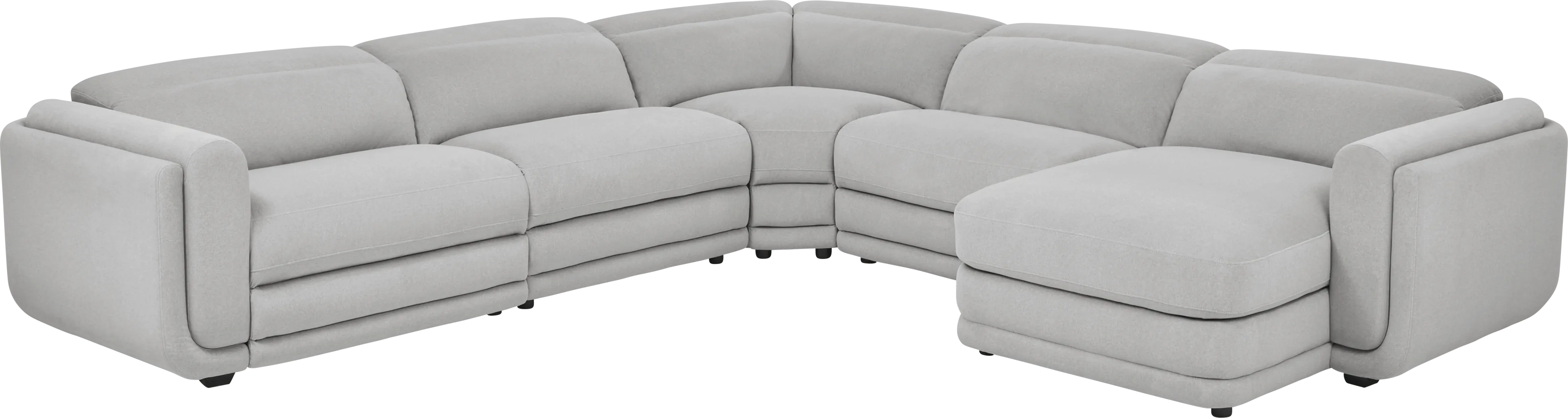 Dillon Smoke 5 Pc Dual Power Reclining Sectional - Thumbnail - Image 1