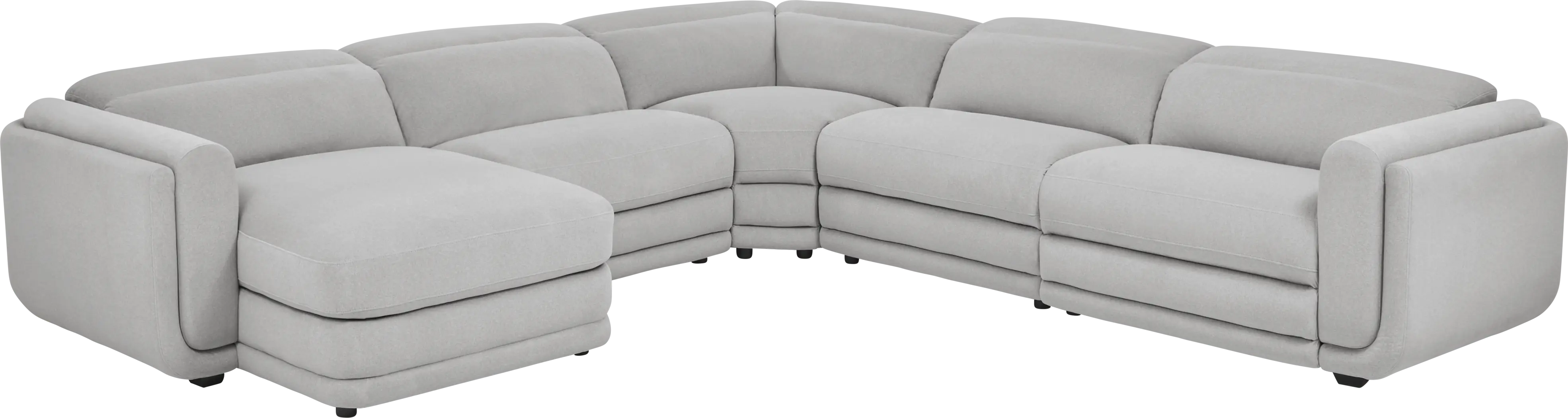 Dillon Smoke 5 Pc Dual Power Reclining Sectional - Thumbnail - Image 1