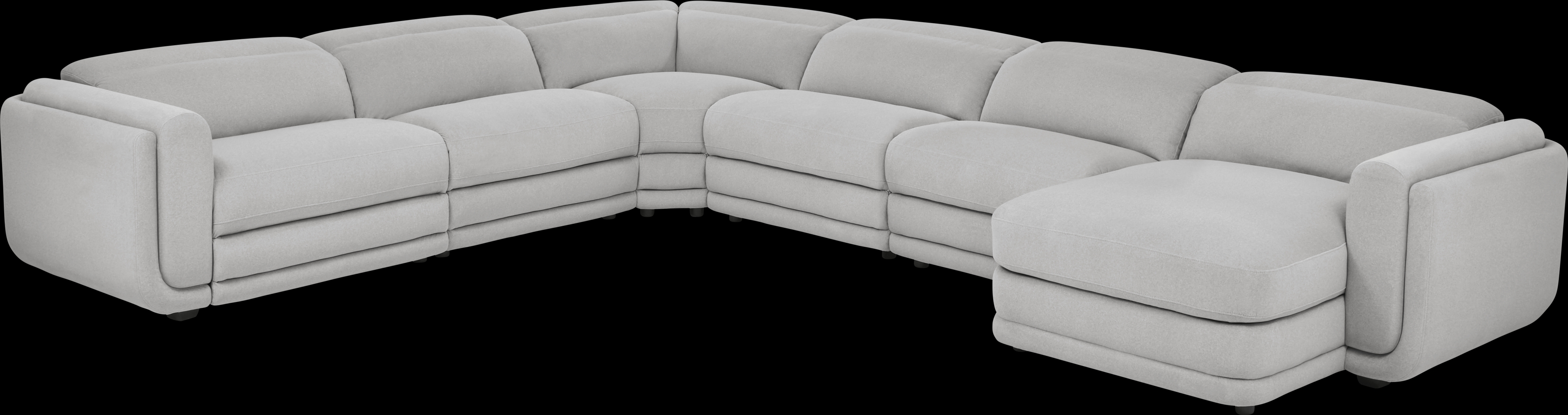 Dillon Smoke 6 Pc Dual Power Reclining Sectional - Thumbnail - Image 1