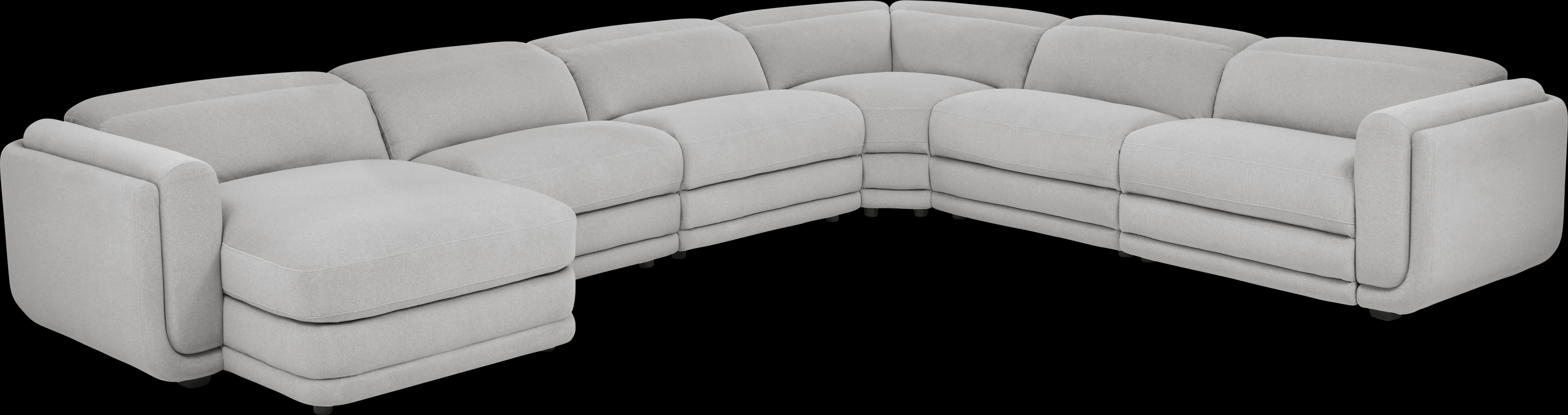 Dillon Smoke 6 Pc Dual Power Reclining Sectional - Thumbnail - Image 1