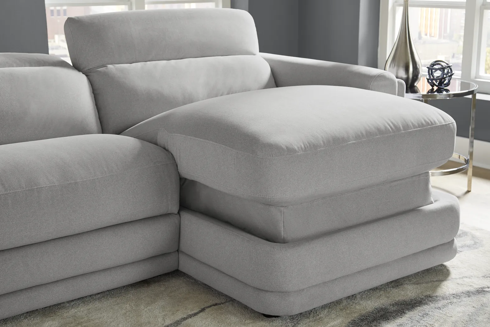 Dillon Smoke 6 Pc Dual Power Reclining Sectional - Thumbnail - Image 4