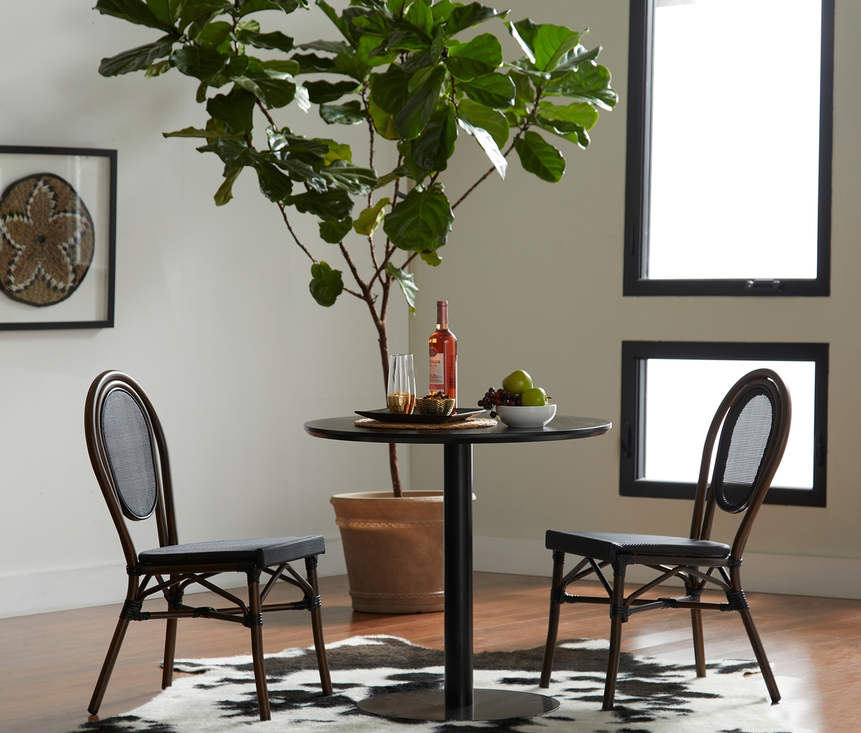 Dinauer Black Bistro Table - Thumbnail - Image 2