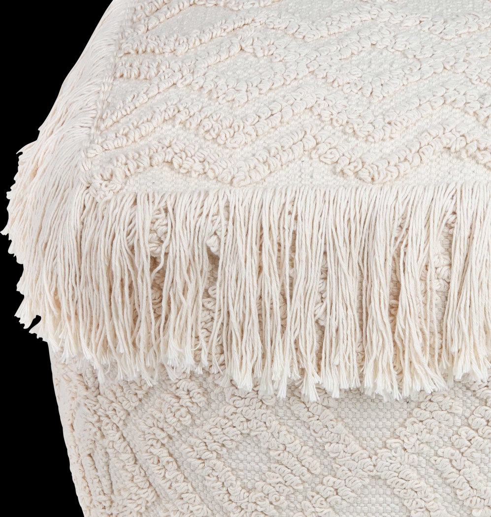 Dinca Cream Pouf - Thumbnail - Image 3