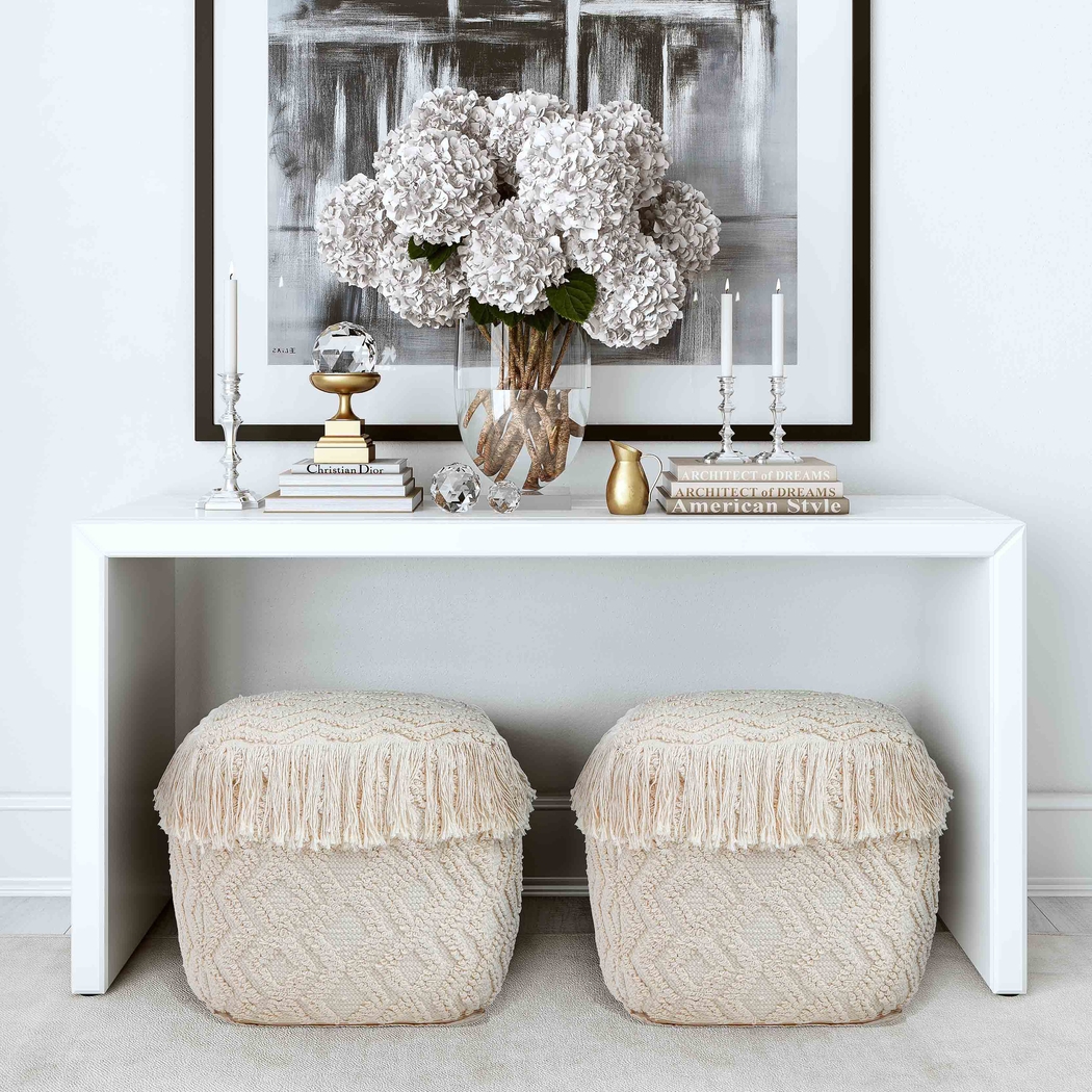 Dinca Cream Pouf - Thumbnail - Image 4