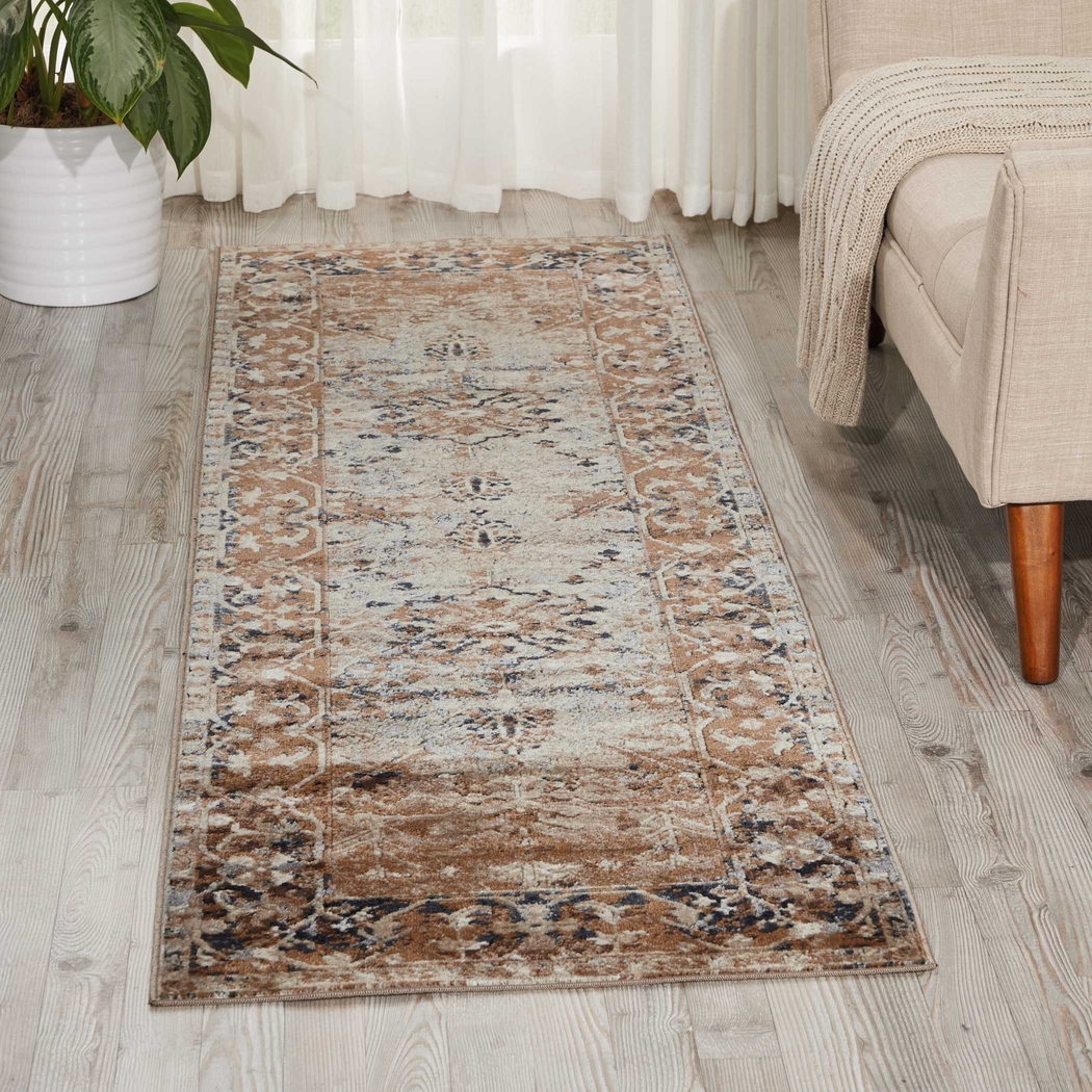 Dinias Taupe 2'2 x 7'7 Runner Rug - Thumbnail - Image 4
