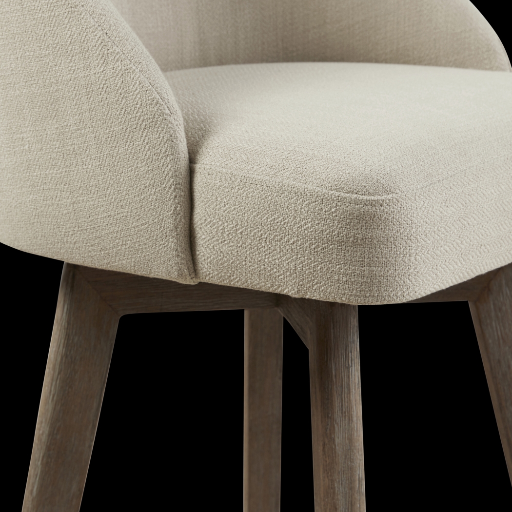 Dinmore Beige Swivel Barstool - Thumbnail - Image 4