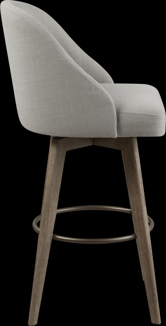 Dinmore Gray Swivel Barstool - Thumbnail - Image 2