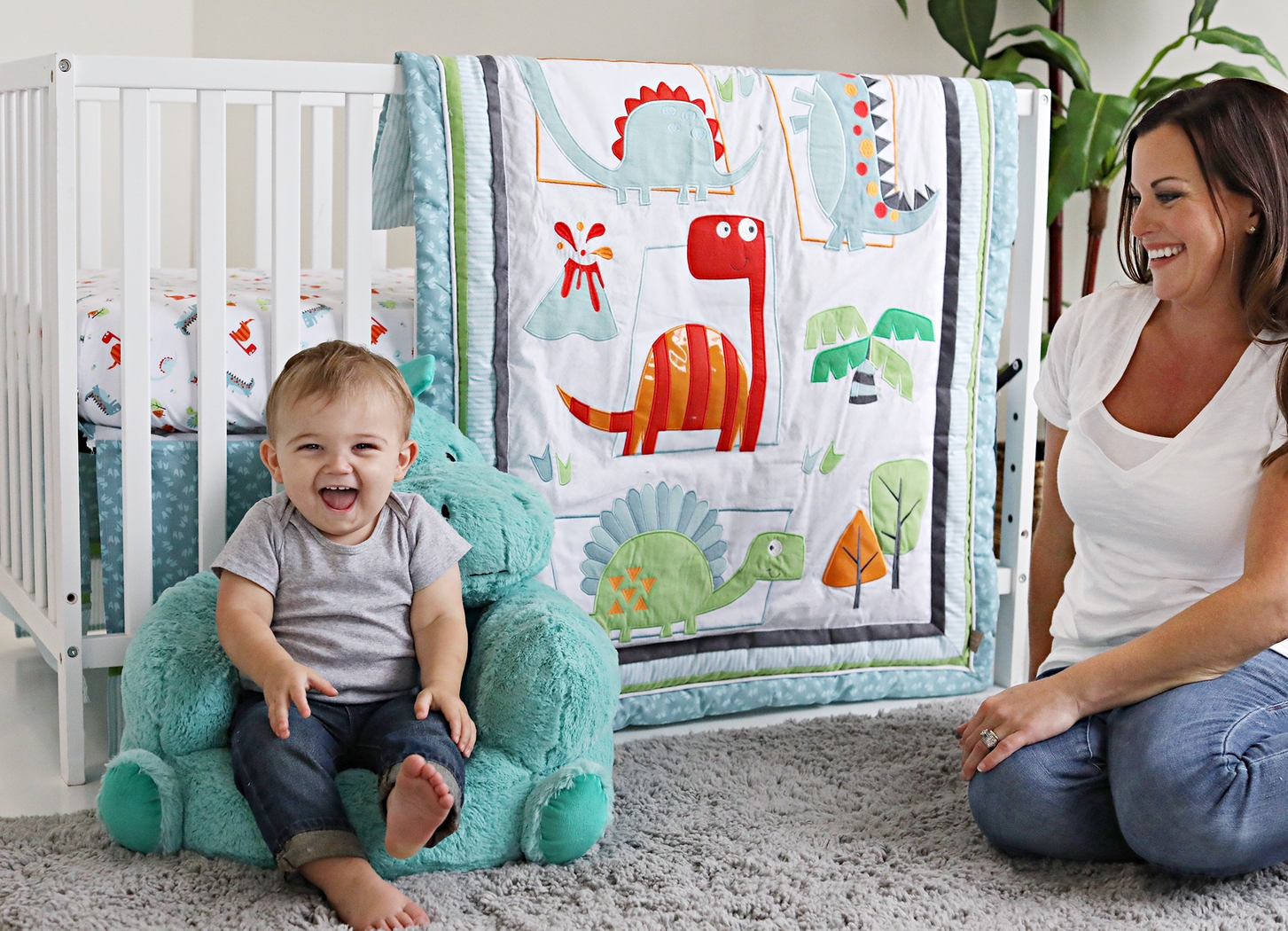 Dino Town Sky 3 Pc Baby Bedding Set - Thumbnail - Image 8