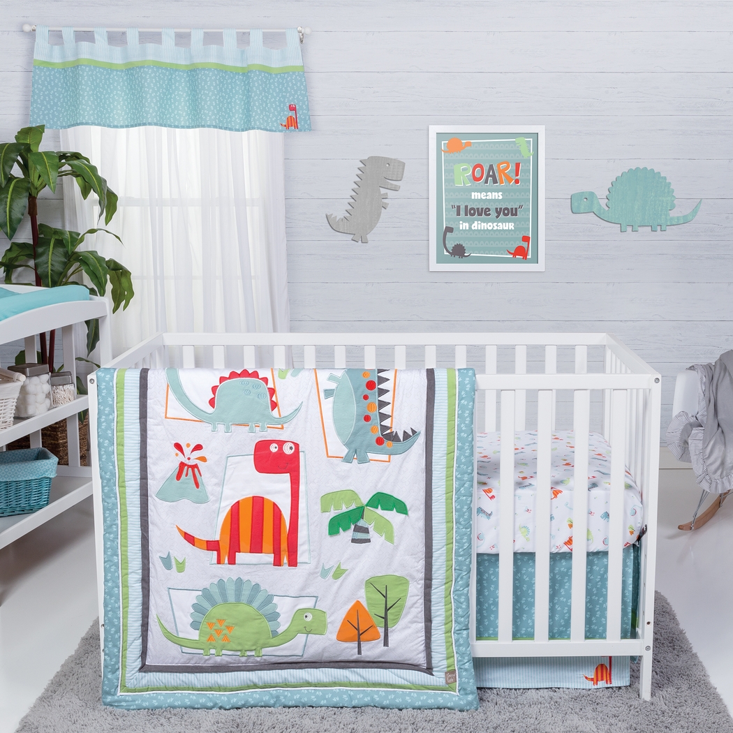 Dino Town Sky 3 Pc Baby Bedding Set - Thumbnail - Image 1