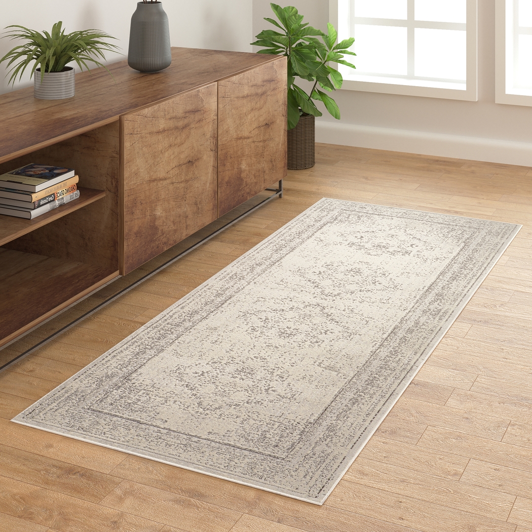 Dione Gray 2' x 5' Runner Rug - Thumbnail - Image 2