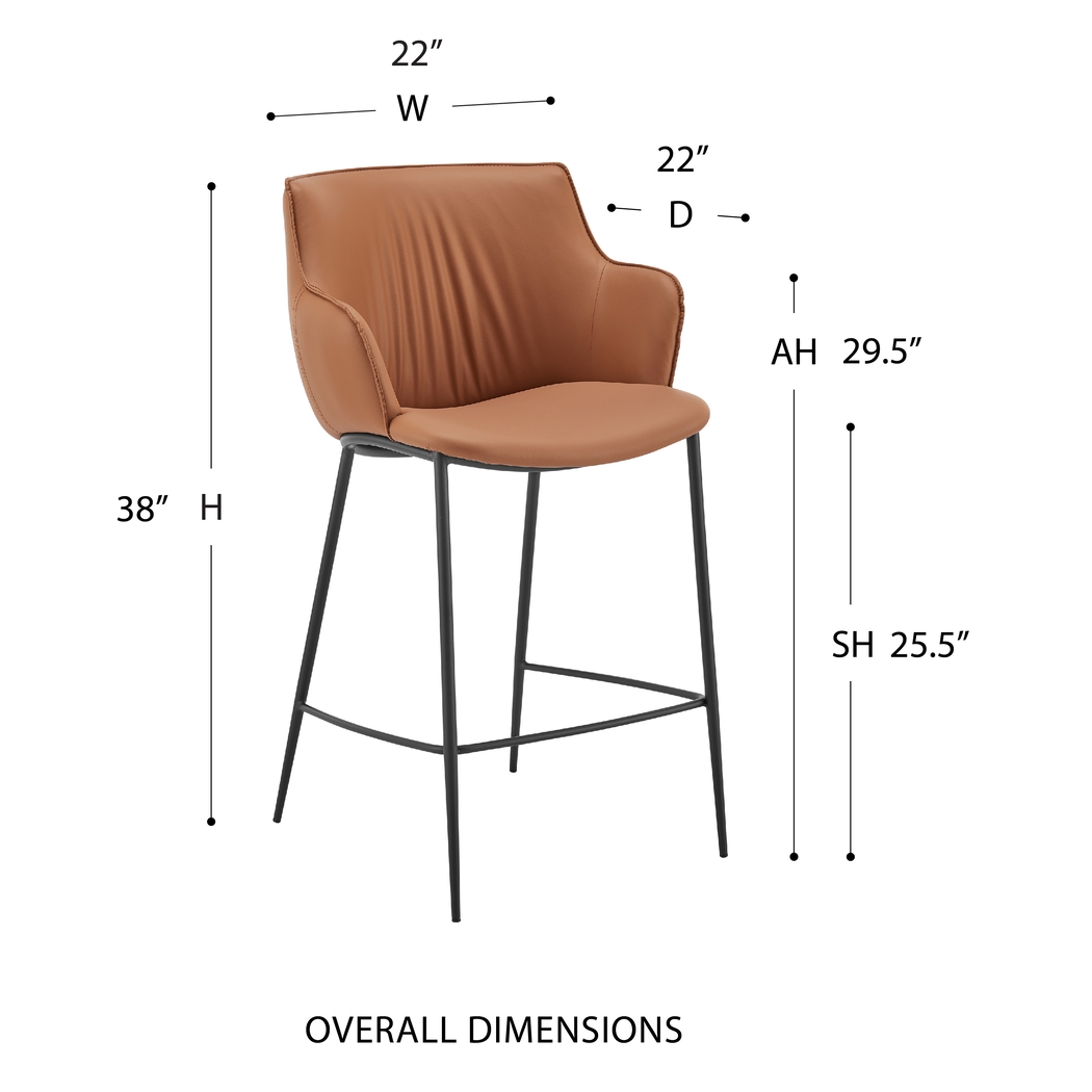 Dipaolo Caramel Counter Height Stool - Thumbnail - Image 9