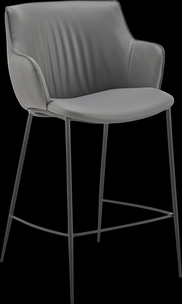 Dipaolo Gray Counter Height Stool - Thumbnail - Image 2