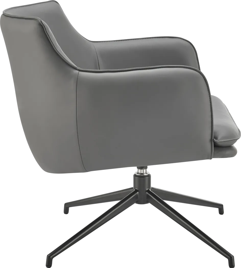 Dipaolo Gray Swivel Accent Chair - Thumbnail - Image 3