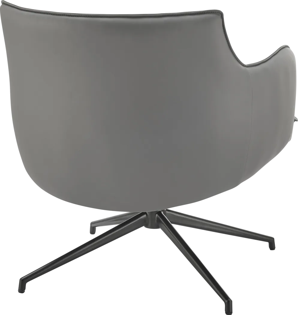 Dipaolo Gray Swivel Accent Chair - Thumbnail - Image 4