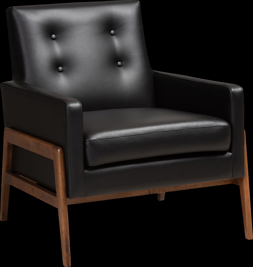 Diplari Black Accent Chair - Thumbnail - Image 1