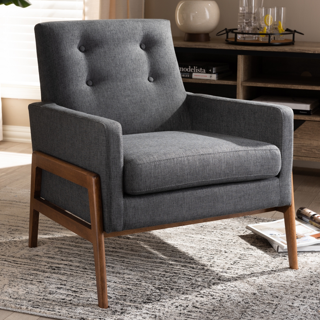 Diplari Dark Gray Accent Chair - Thumbnail - Image 2