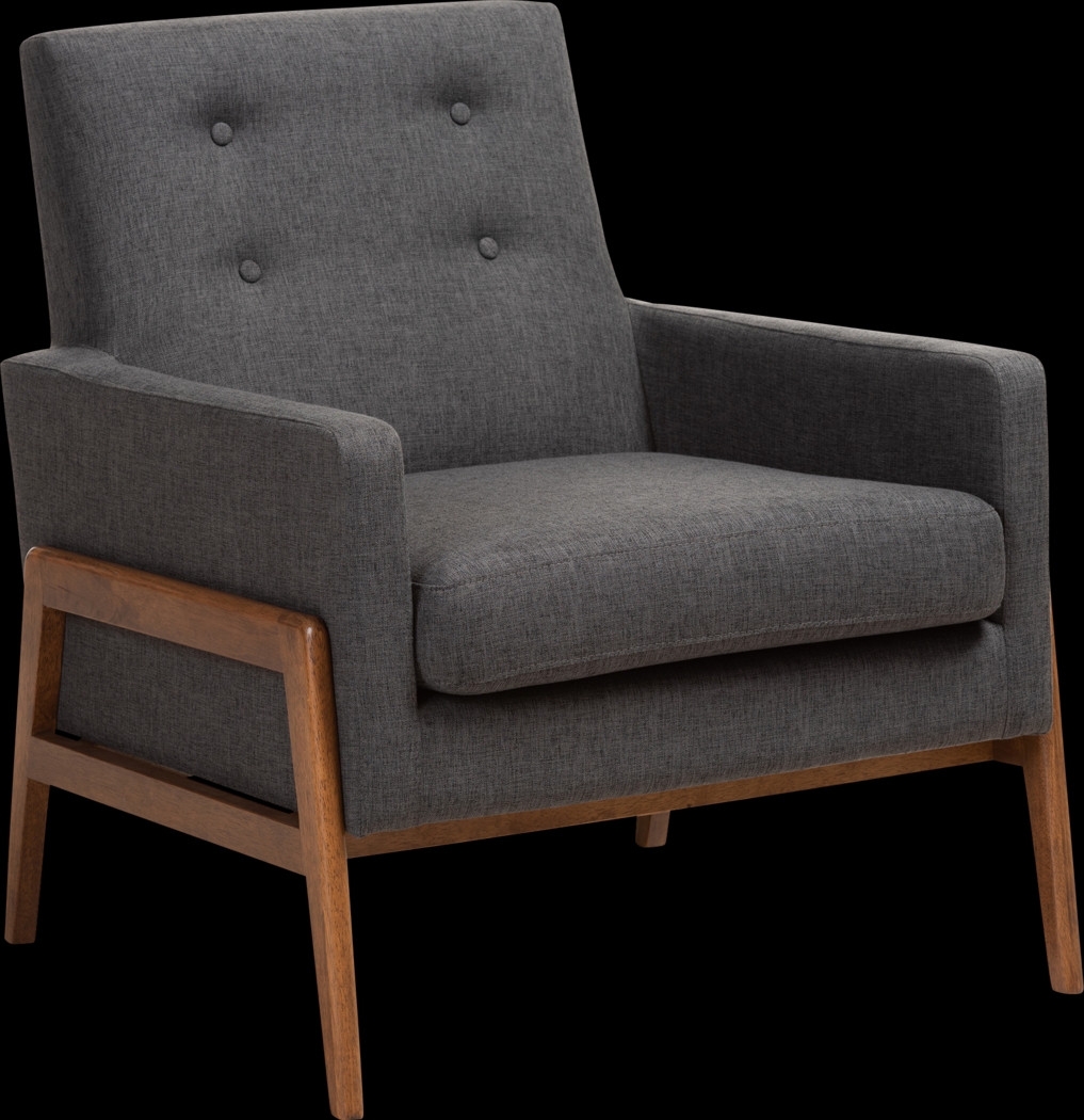 Diplari Dark Gray Accent Chair - Thumbnail - Image 1