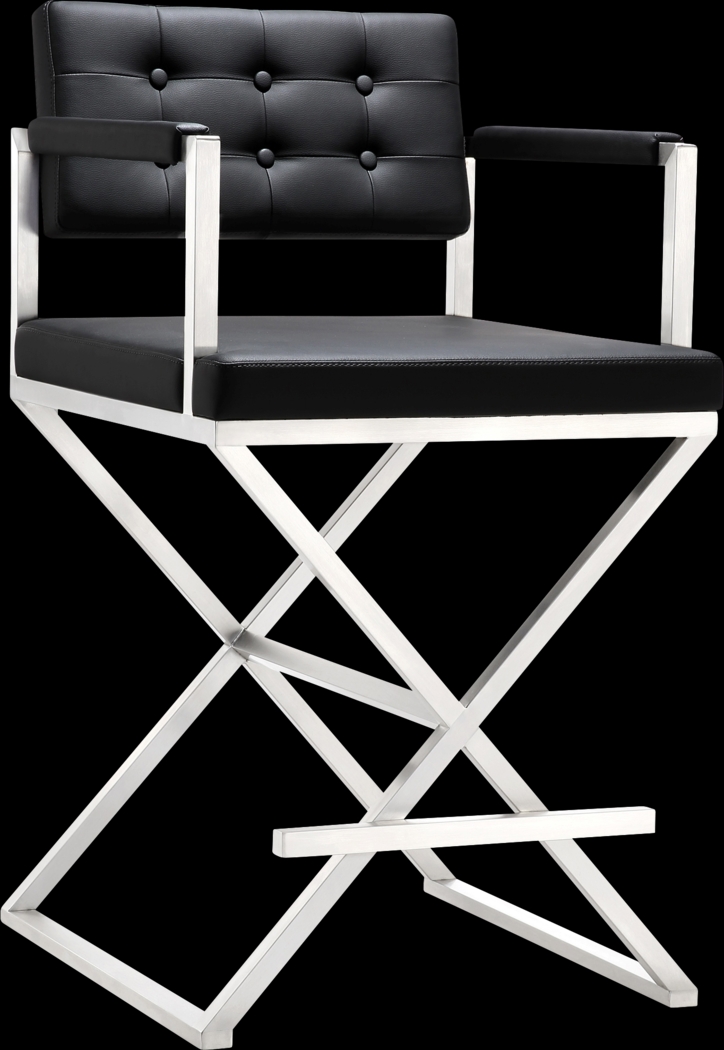 Director Black Counter Height Stool - Thumbnail - Image 1