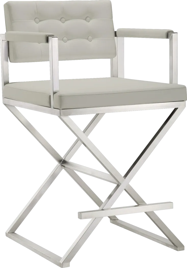Director Gray Counter Height Stool - Thumbnail - Image 1