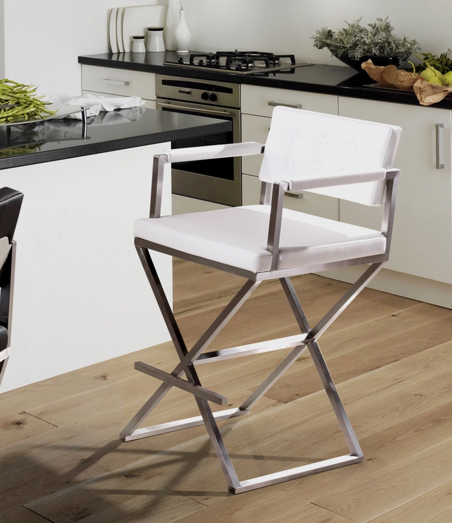 Director White Counter Height Stool - Thumbnail - Image 2