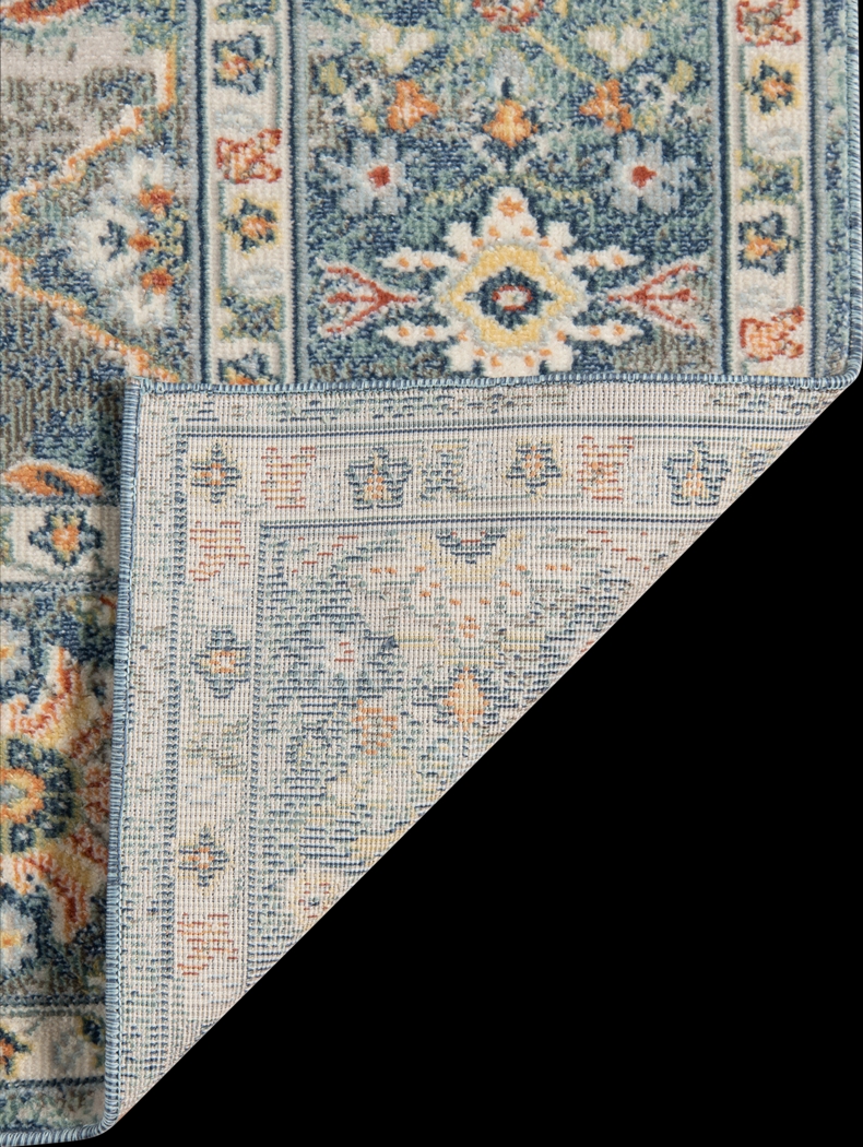 Dirinella Blue 7'9 x 9'9 Rug - Thumbnail - Image 4