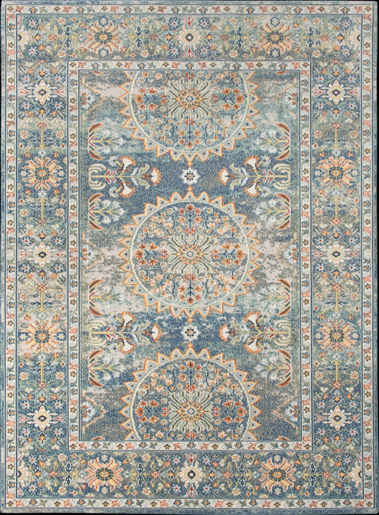 Dirinella Blue 7'9 x 9'9 Rug - Thumbnail - Image 1
