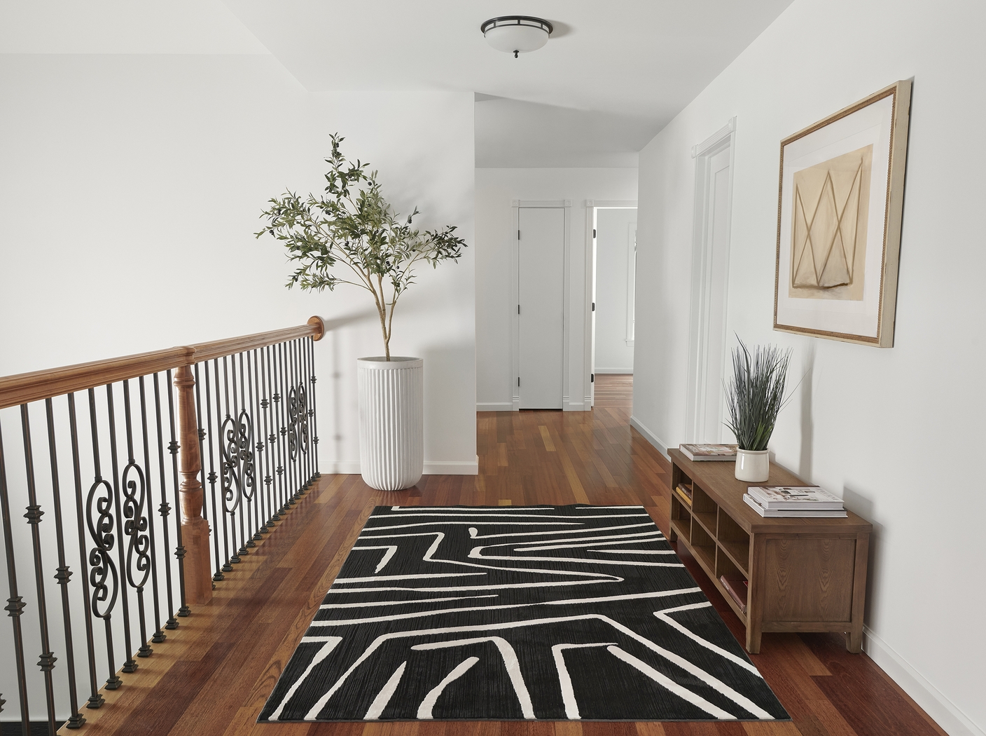 Dismon Black 3'11 x 5'7 Rug - Thumbnail - Image 3