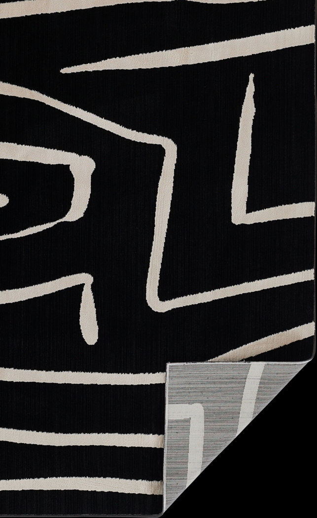 Dismon Black 7'10 x 9'10 Rug - Thumbnail - Image 4