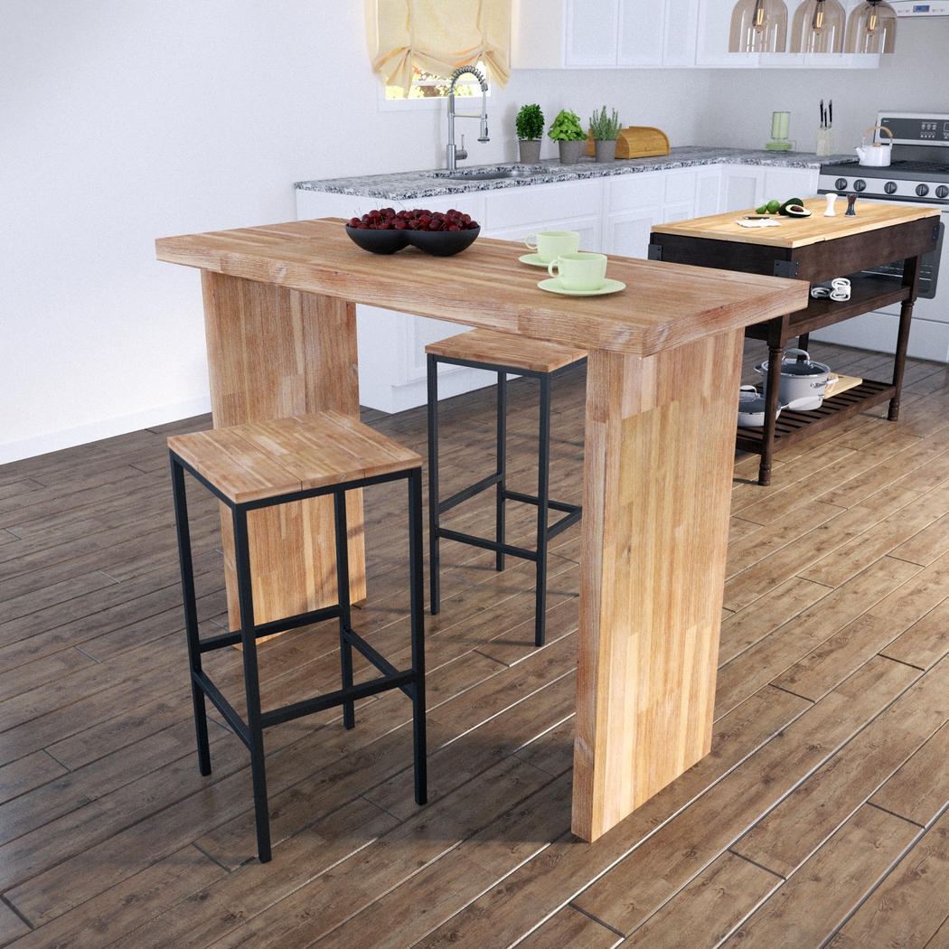 Dismuke Natural Outdoor Bar Height Table - Thumbnail - Image 8