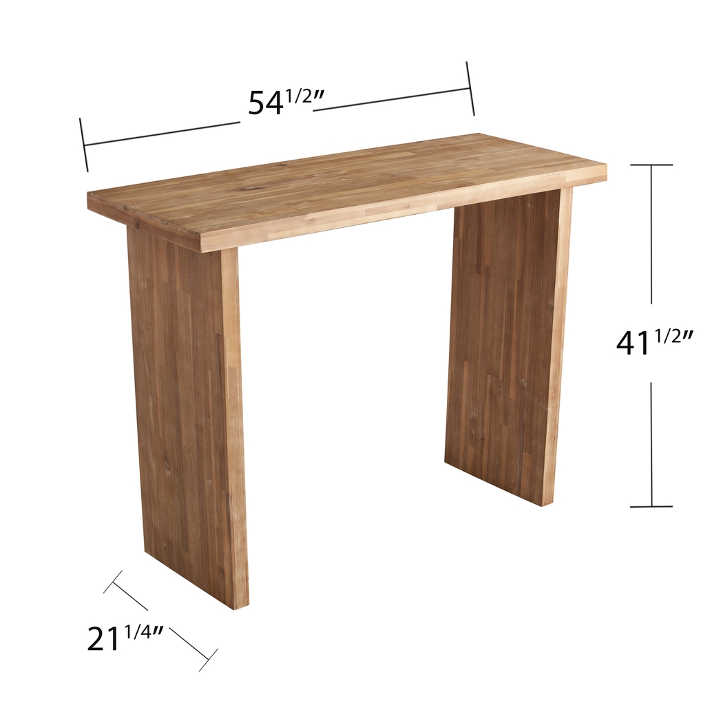 Dismuke Natural Outdoor Bar Height Table - Thumbnail - Image 9