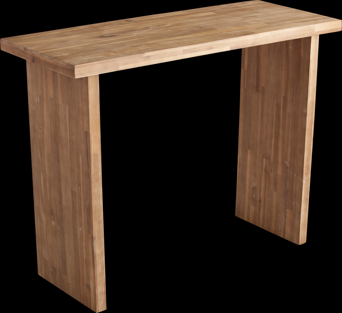 Dismuke Natural Outdoor Bar Height Table - Thumbnail - Image 1