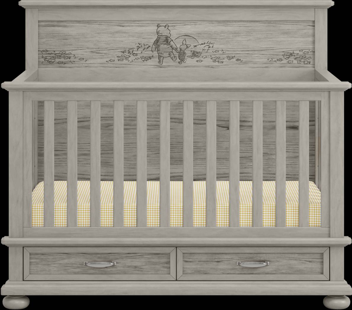Disney Baby Woodland Adventures with Winnie the Pooh Classic Gray 6 Pc Nursery with Conversion Rails - Thumbnail - Image 5