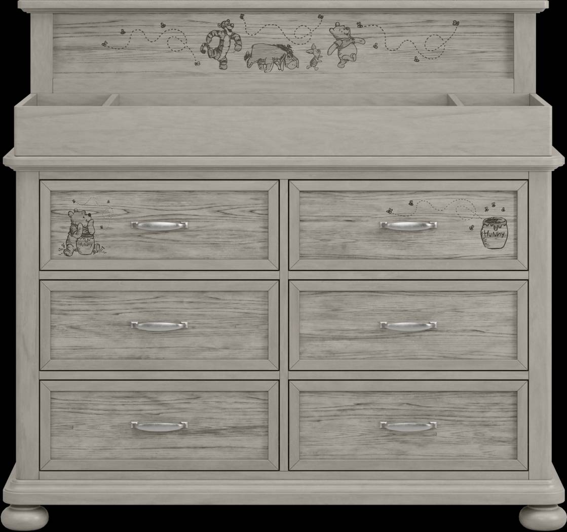 Disney Baby Woodland Adventures with Winnie the Pooh Classic Gray Dresser with Changing Pad - Thumbnail - Image 1