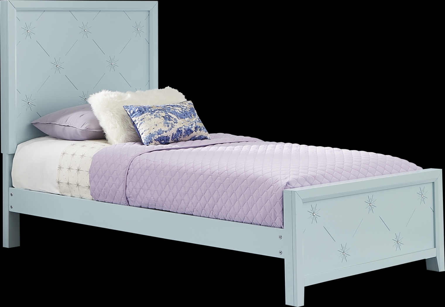 Disney Frozen Ice Blue Twin Panel Bed - Thumbnail - Image 1