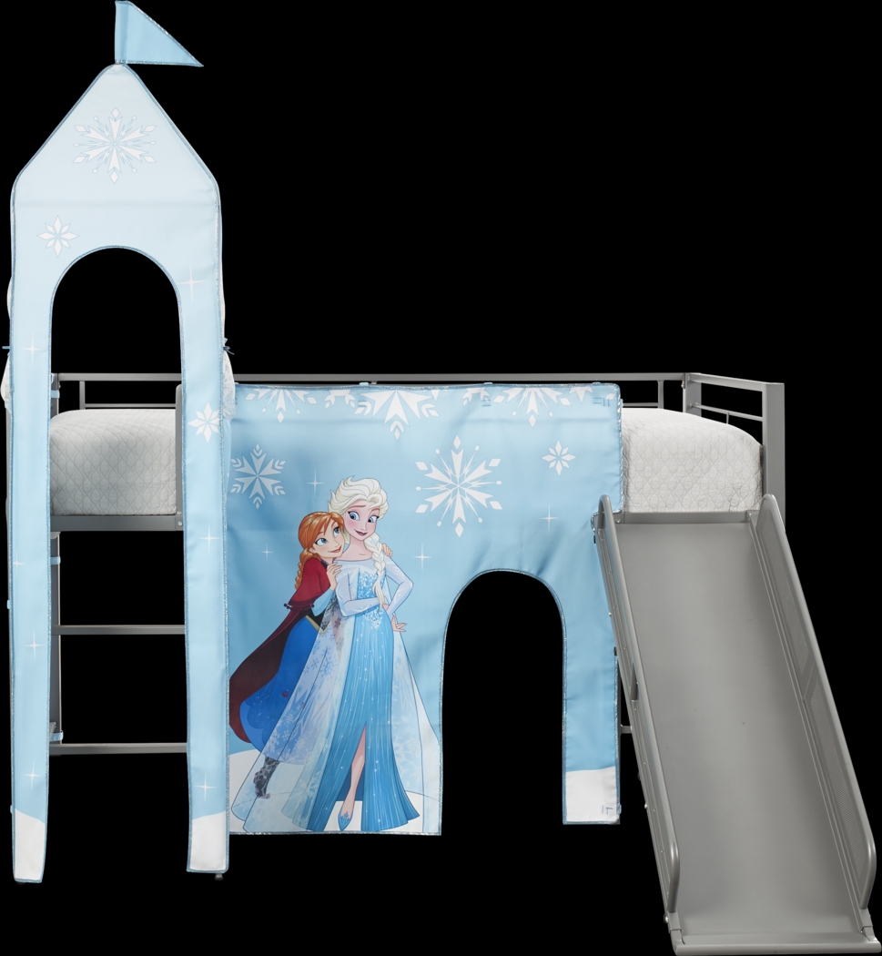 Disney Frozen Silver Jr. Tent Loft Bed with Slide and Tower - Thumbnail - Image 2