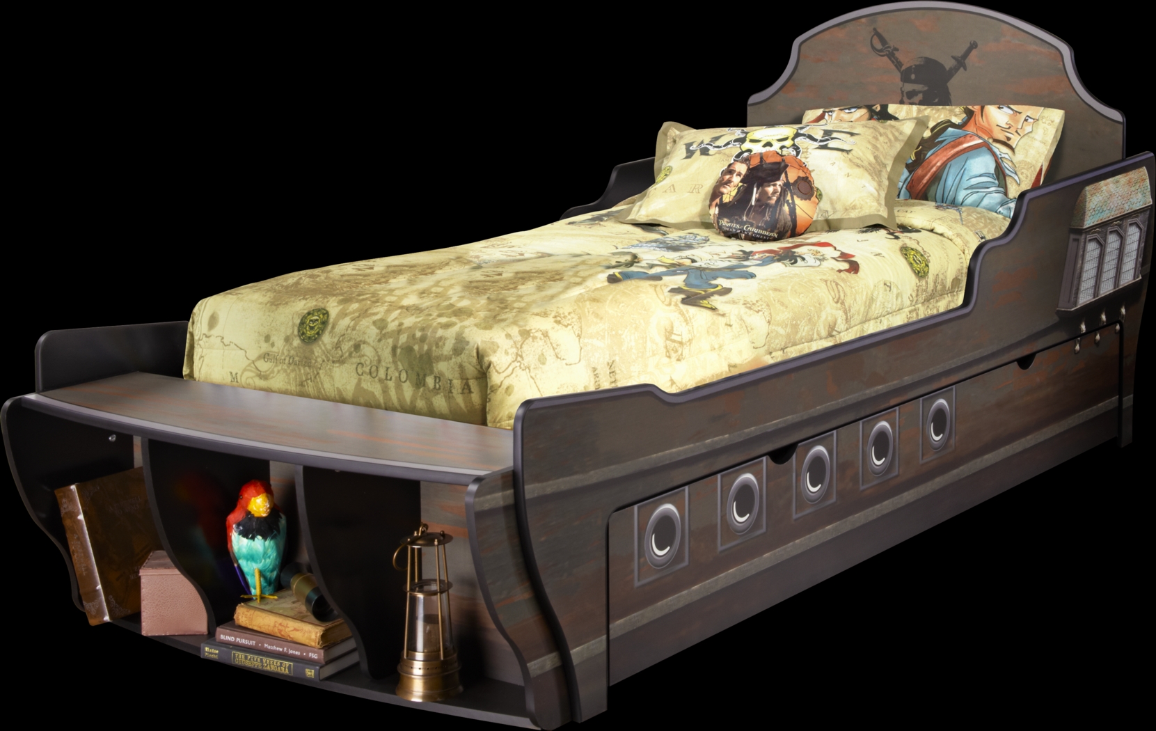 Disney Pirates Chocolate 4 Pc Twin Bed - Thumbnail - Image 1