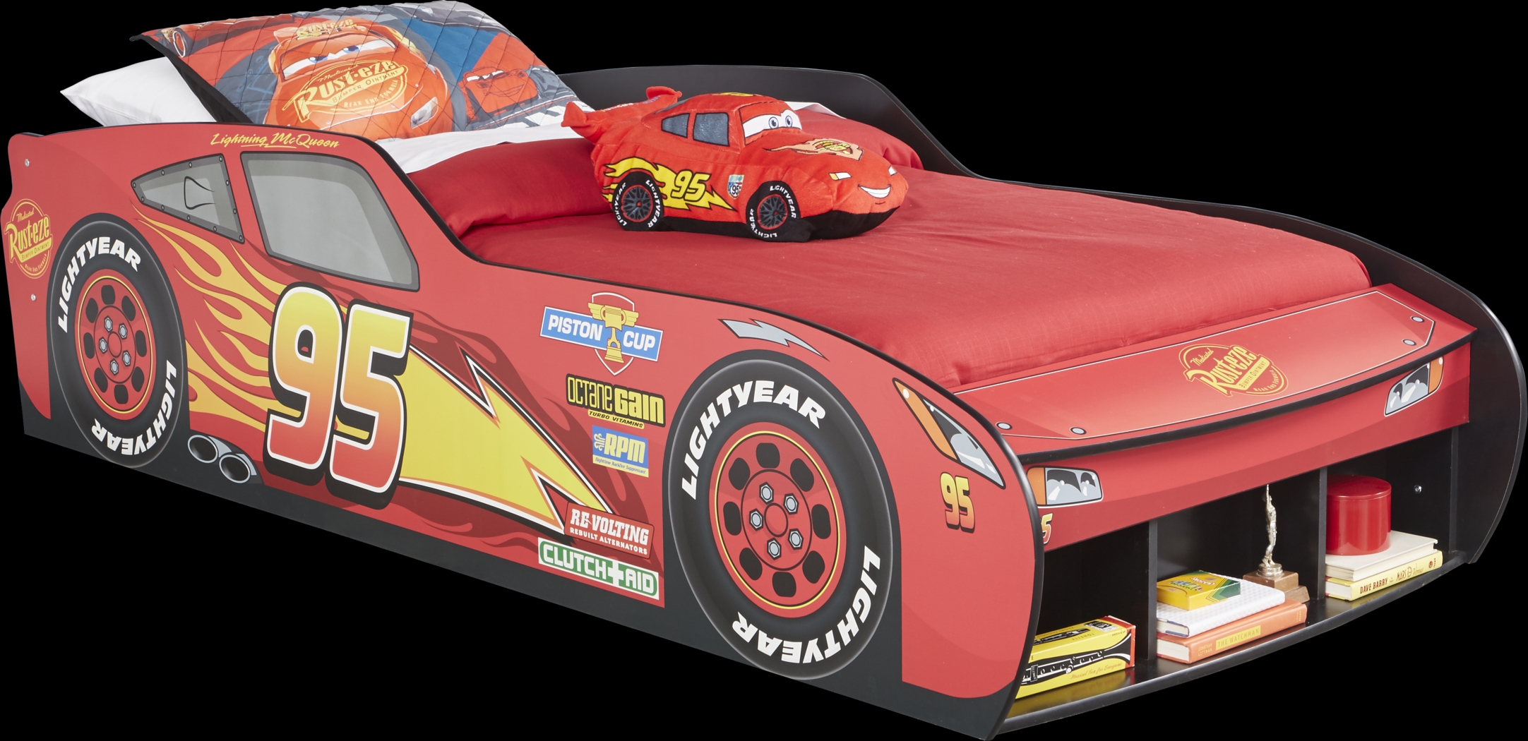 Disney/Pixar Cars Lightning McQueen™ Red 3 Pc Twin Car Bed - Thumbnail - Image 1