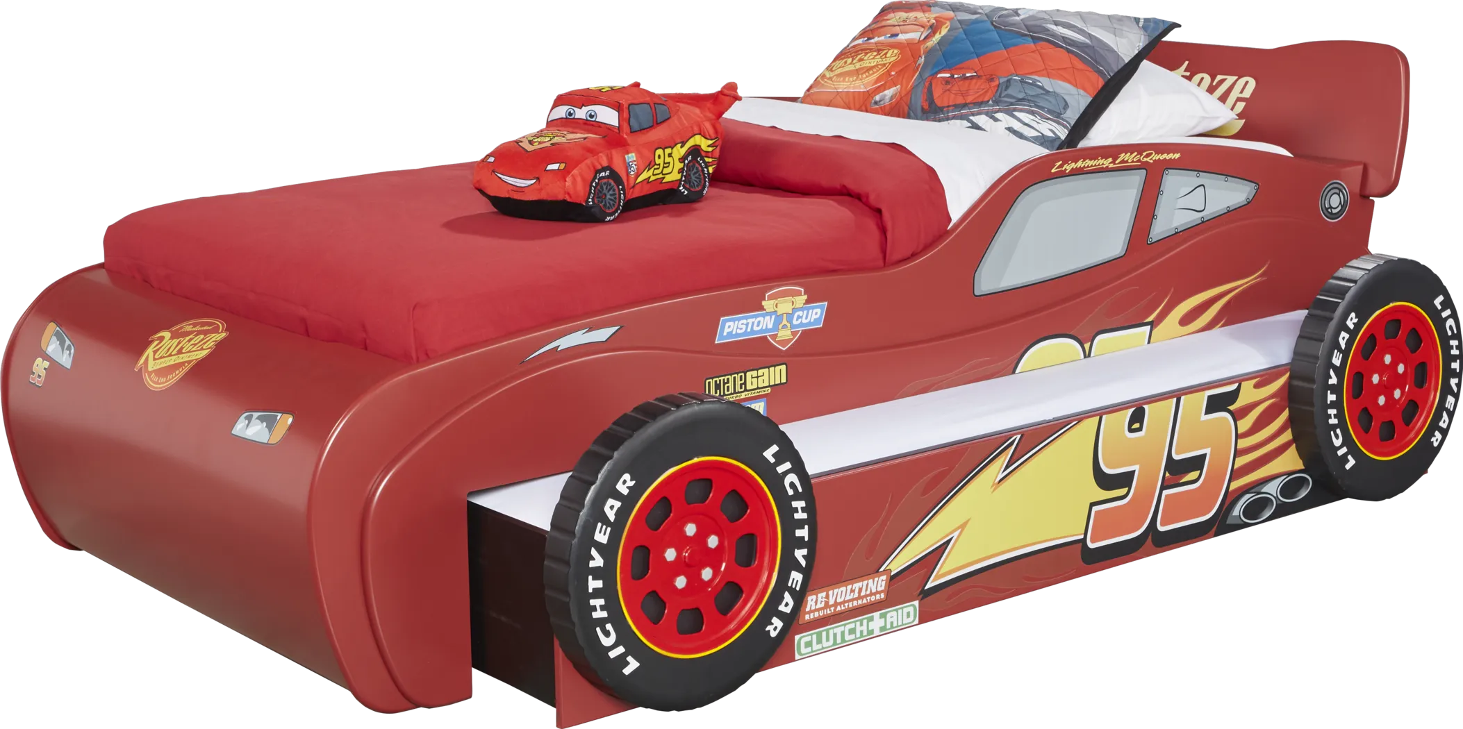 Disney/Pixar Cars Lightning McQueen™ Red 4 Pc Twin Bed w/Trundle - Thumbnail - Image 2
