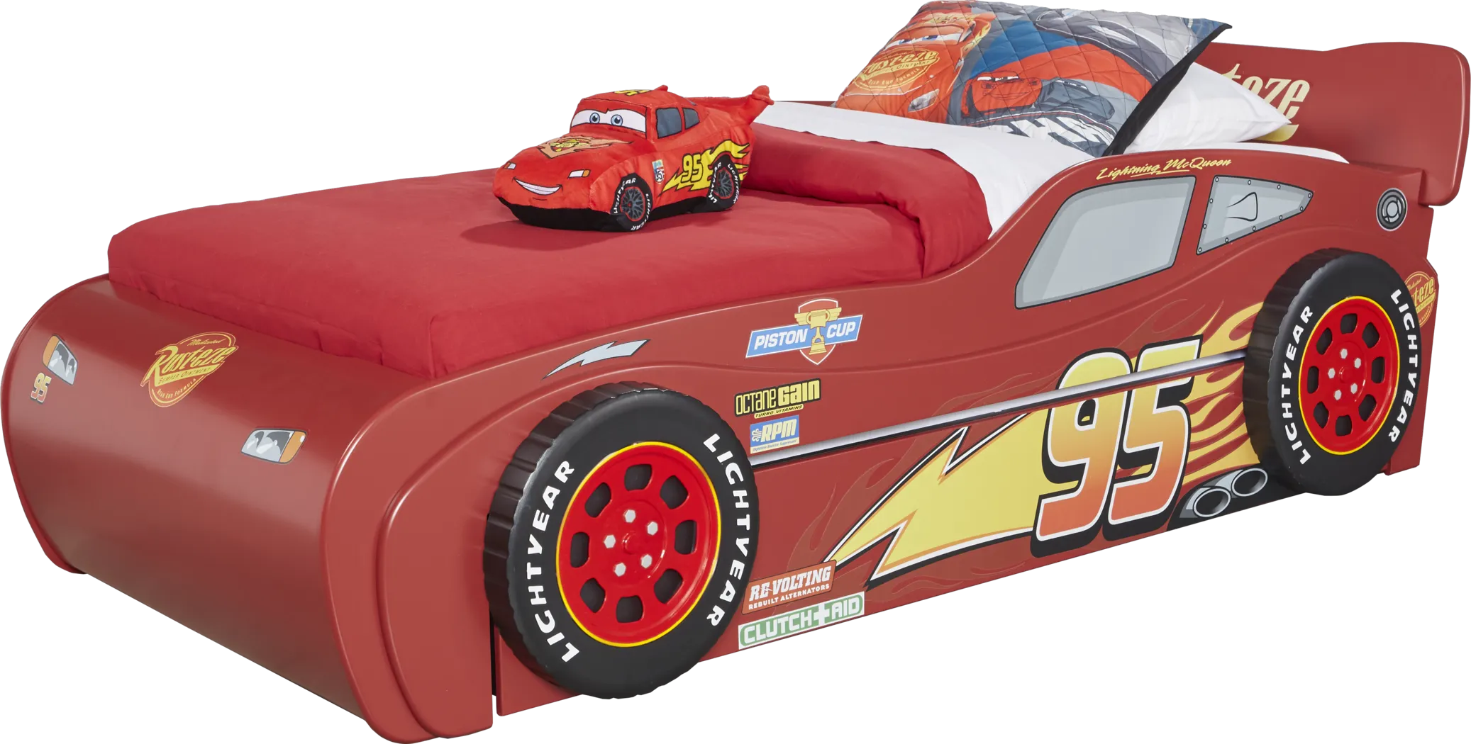 Disney/Pixar Cars Lightning McQueen™ Red 4 Pc Twin Bed w/Trundle - Thumbnail - Image 1