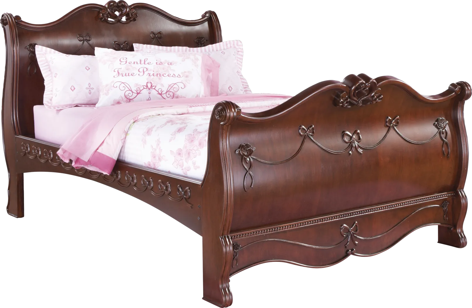 Disney Princess Cherry 3 Pc Full Sleigh Bed - Thumbnail - Image 1