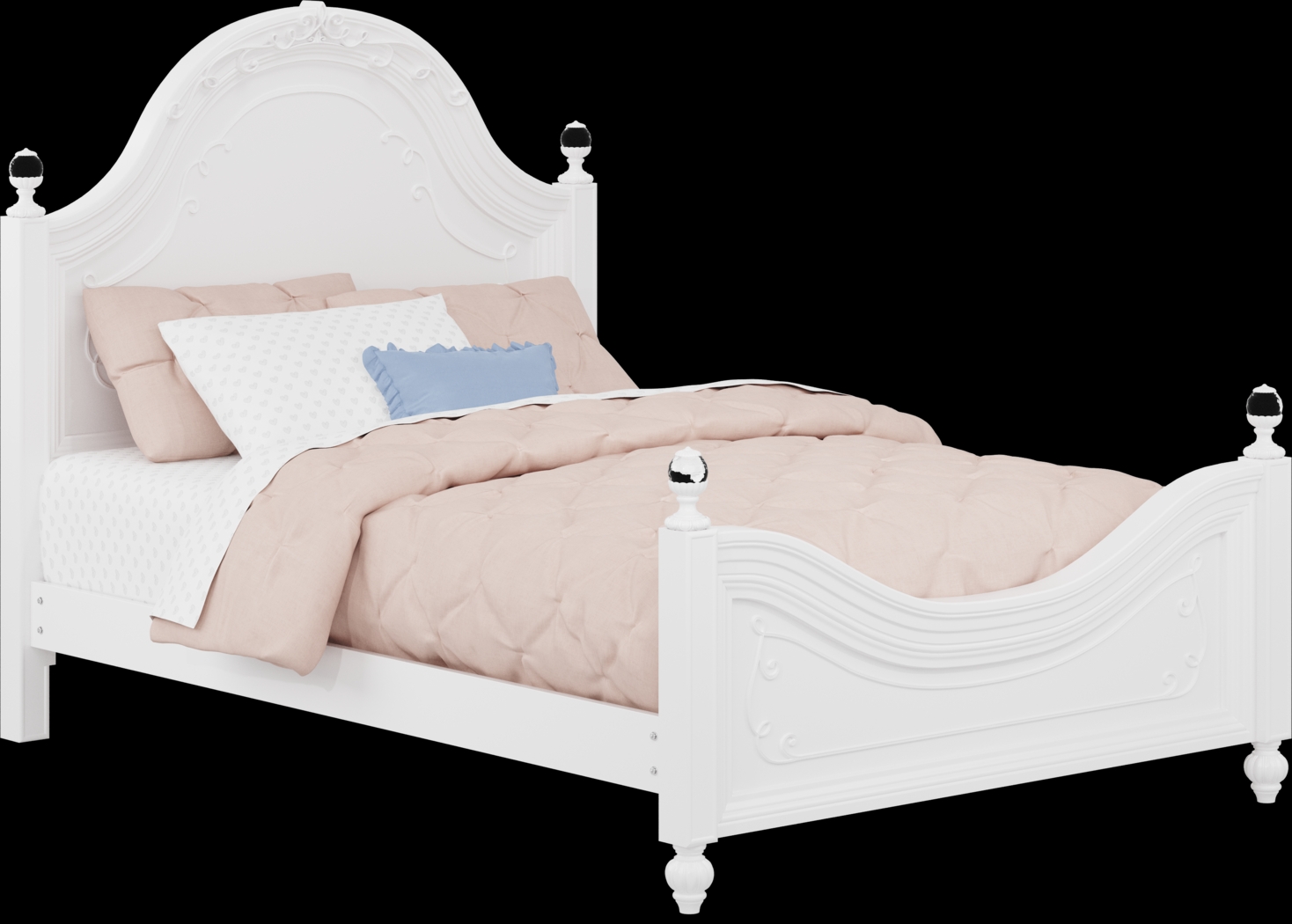 Disney Princess White Full Panel Bed - Thumbnail - Image 1