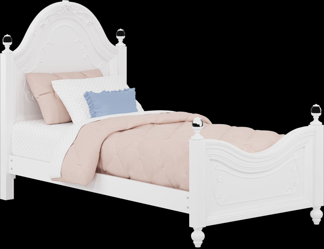 Disney Princess White Twin Panel Bed - Thumbnail - Image 1