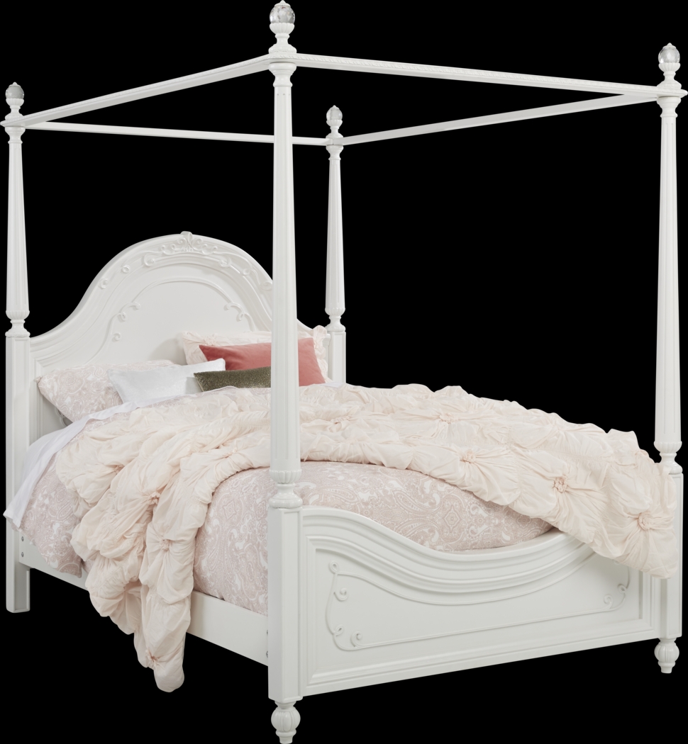 Disney Princess White Full Canopy Bed - Thumbnail - Image 1