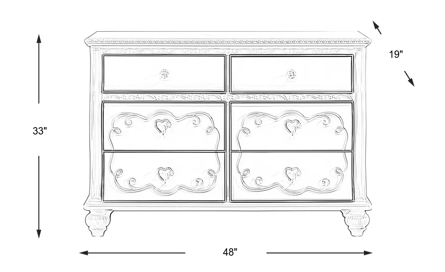 Dimension Image. Please refer to the Dimension Tab on this page for dimension details.