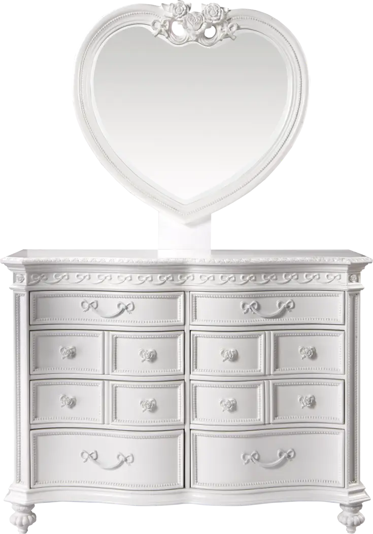 Disney Princess Dresser Heart Mirror Set - Thumbnail - Image 1