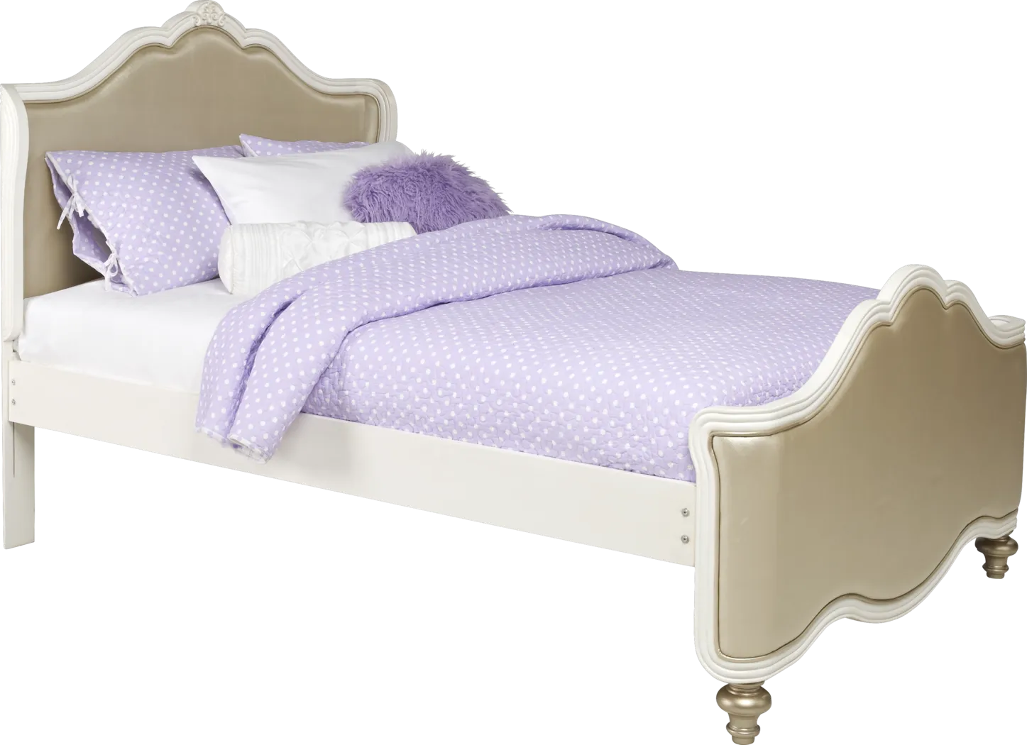 Disney Princess Enchanted Kingdom White 3 Pc Twin Upholstered Bed - Thumbnail - Image 1