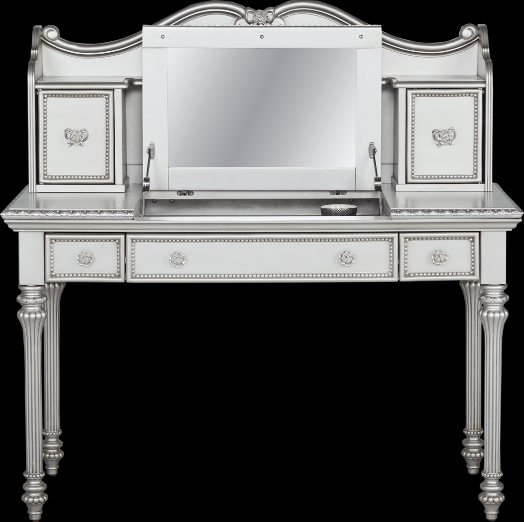 Disney Princess Fairytale Platinum Vanity Desk with Hutch - Thumbnail - Image 2